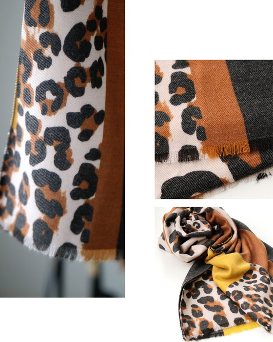 Look stylish! How to wrap a leopard print scarf
