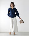 Feminine! A lovely back-show ribbon knit