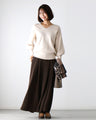 Feminine! A lovely back-show ribbon knit