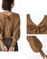 Feminine! A lovely back-show ribbon knit