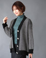 Break away from the basics with a patterned cardigan! Herringbone pattern for adults
