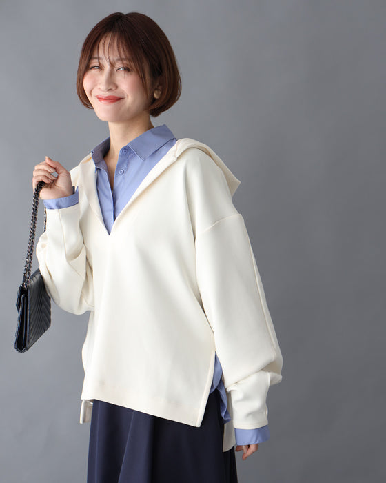 ゆる×華奢見えIN無しで整うドルマンシャツ