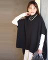 Cover your body shape. 360 degrees invincible! Poncho knit