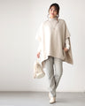 Cover your body shape. 360 degrees invincible! Poncho knit
