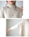Cover your body shape. 360 degrees invincible! Poncho knit
