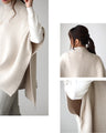 Cover your body shape. 360 degrees invincible! Poncho knit