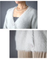 Casual for adults. A cardigan that will make you look great! Shaggy knit cardigan