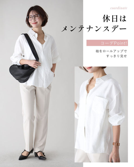 着まわせる! 柔らか シャツ 大人のシアーカラー