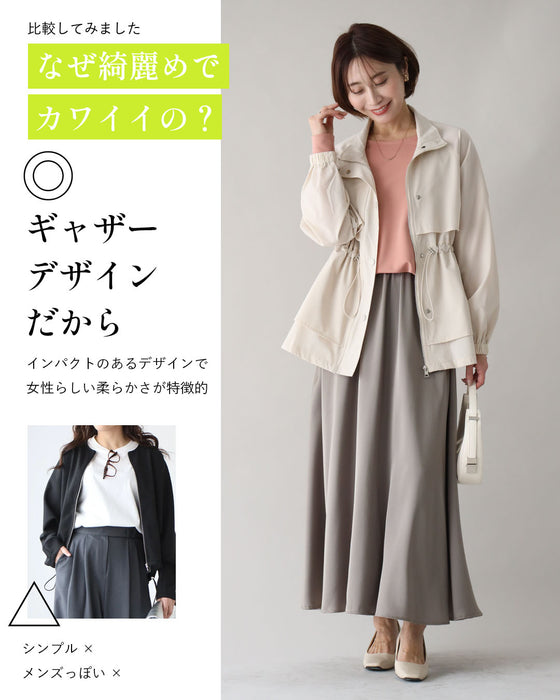 2wayで楽しむ綺麗めでカワイイギャザーブルゾン