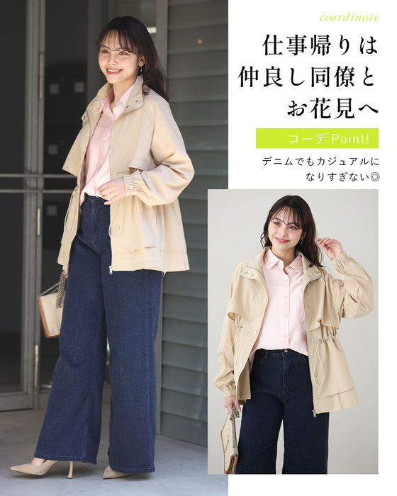 2wayで楽しむ綺麗めでカワイイギャザーブルゾン