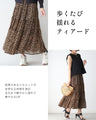 シフォンが上品軽やかに印象残す レオパードスカート