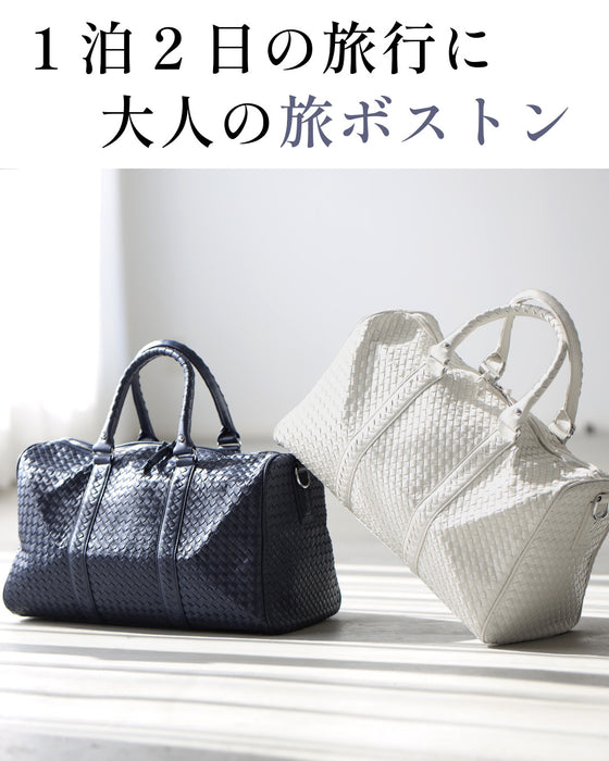 しっかり大容量! 大人の 旅ボストン お洒落も叶う