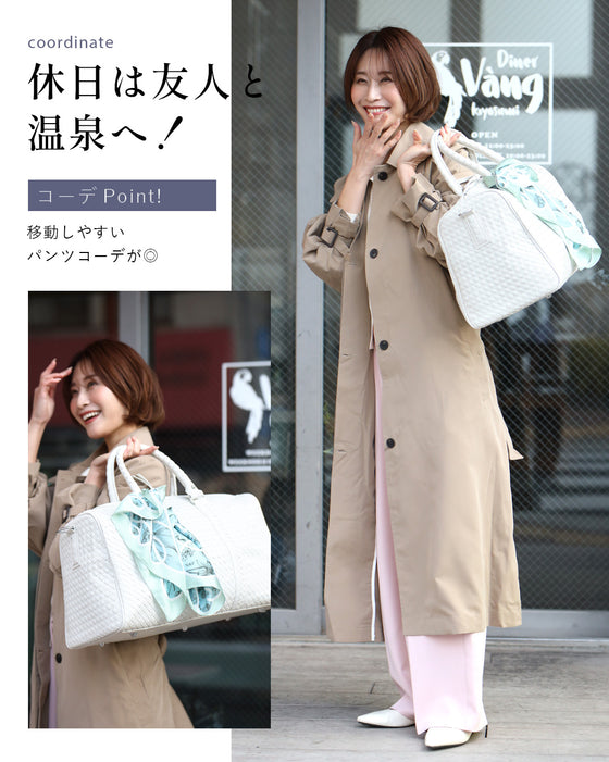 しっかり大容量! 大人の 旅ボストン お洒落も叶う