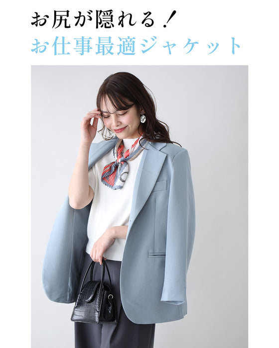 お尻が隠れるお仕事に最適定番ジャケット