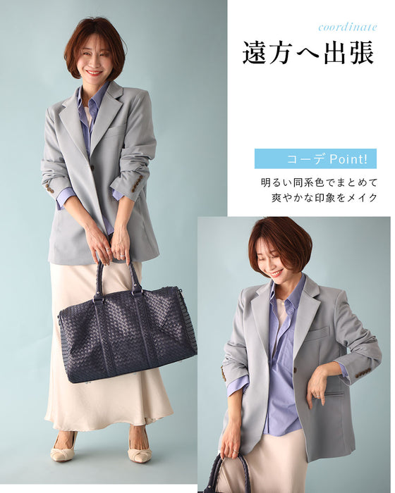 お尻が隠れるお仕事に最適定番ジャケット