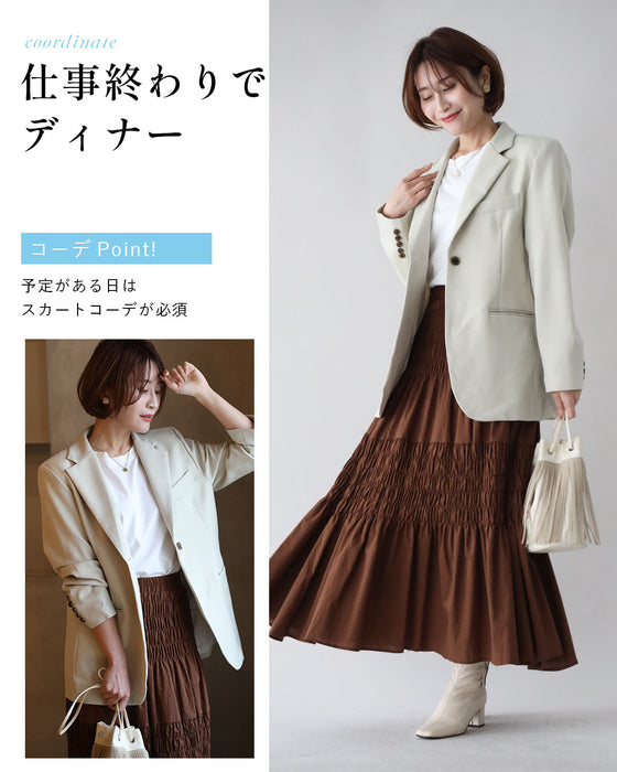 お尻が隠れるお仕事に最適定番ジャケット