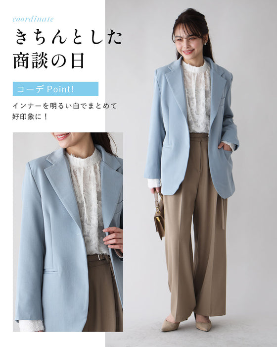 お尻が隠れるお仕事に最適定番ジャケット