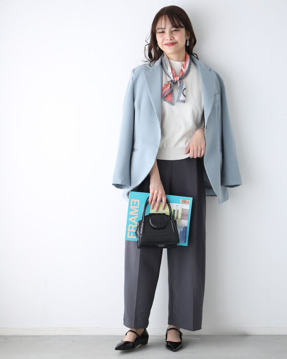 脚の形隠し 9分丈 ワイド 裾上げなし!