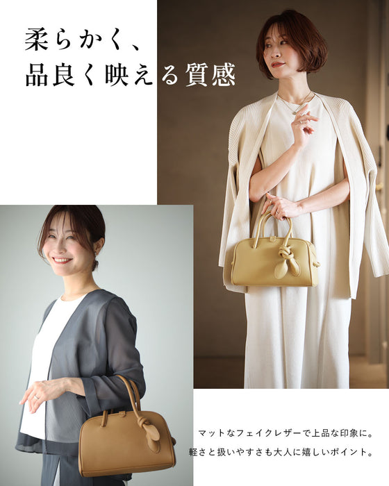 余裕をまとう大人の上品バッグ結びデザインバッグ