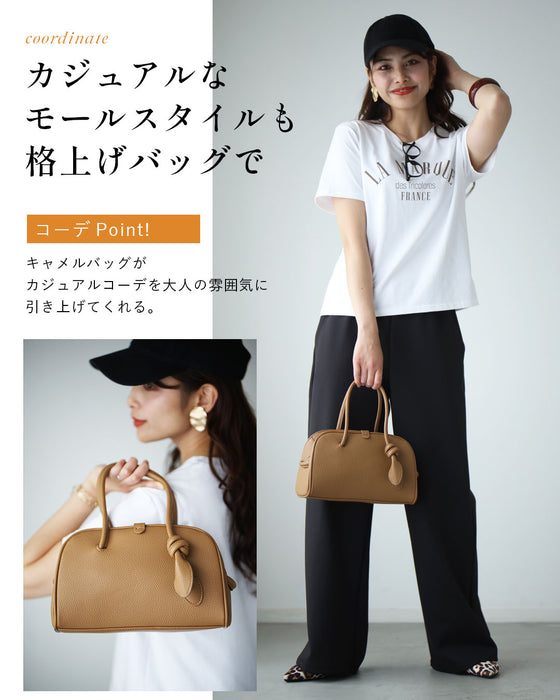 余裕をまとう大人の上品バッグ結びデザインバッグ
