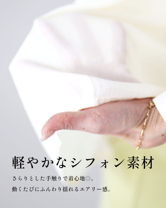 着こなし自由!3wayブラウスふんわりギャザー