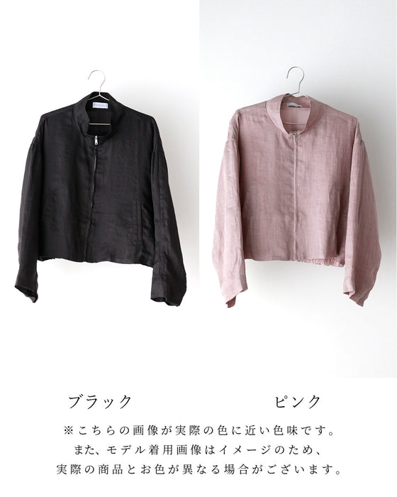 ゆる落ち リネン ライトアウター