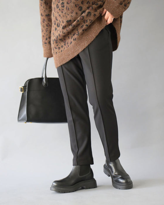 見た目キレイめ 暖か冬のお仕事パンツ