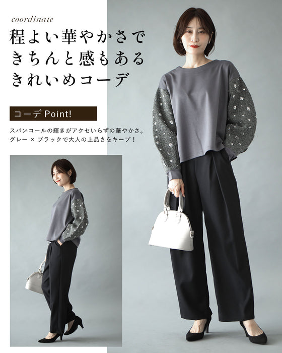 腰隠し立体タック 大人の落ち着きパンツ 洗濯OK・日本製