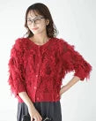 印象をアップデート 2way華映え フリンジカーディガン