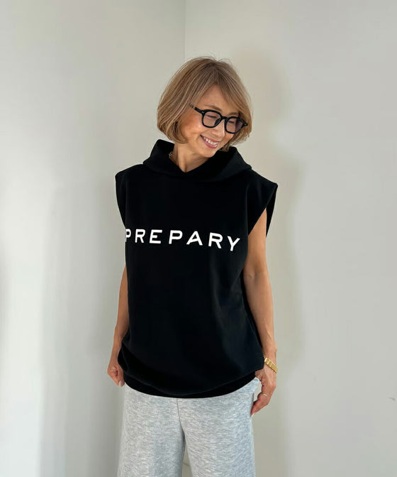 LOGOフーディトップス【 Light gray/Black全2色 】