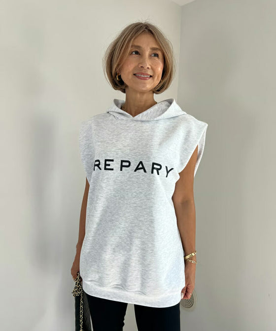 LOGOフーディトップス【 Light gray/Black全2色 】