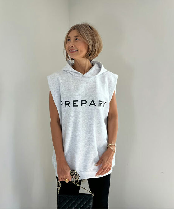 LOGOフーディトップス【 Light gray/Black全2色 】