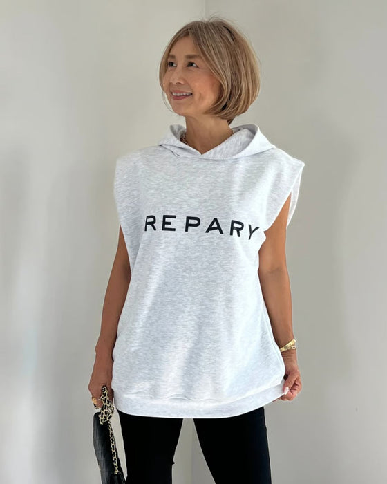 LOGOフーディトップス【 Light gray/Black全2色 】