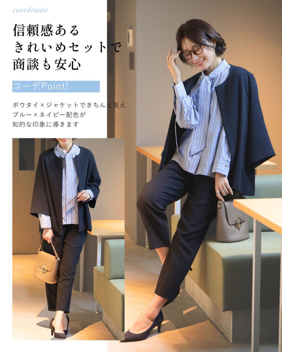 シャツ苦手さんへ 女っぽ好印象 ボウタイシャツ