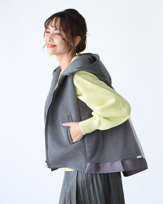 一足しお洒落 甘め × 大人バックチュールベスト