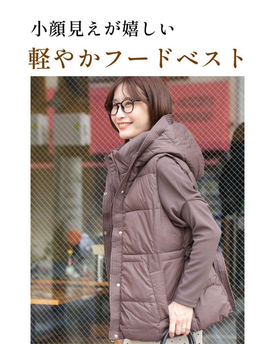 立体フードベスト 小顔に見せる