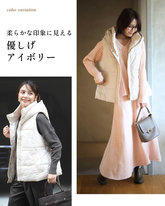 立体フードベスト 小顔に見せる
