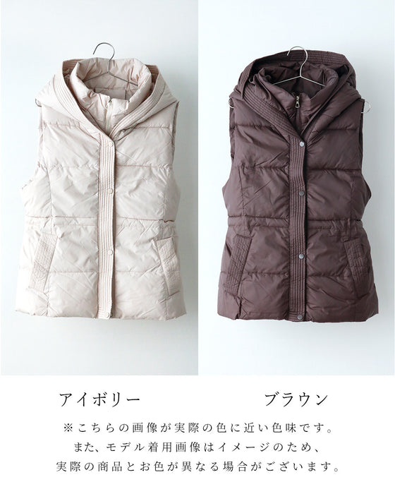 立体フードベスト 小顔に見せる