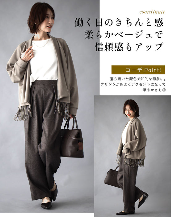 さっと羽織れる 着るストールカーデ