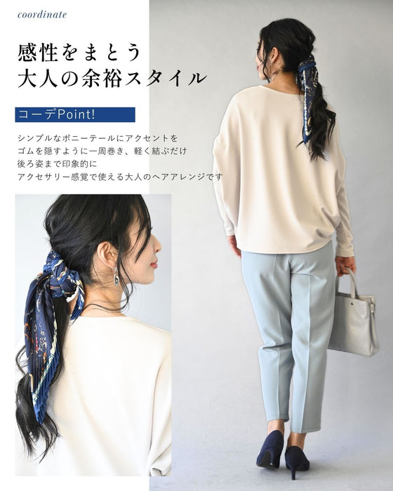 差し柄で 華やかに プリーツスカーフ