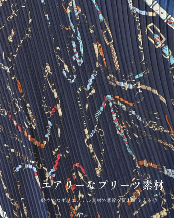 差し柄で 華やかに プリーツスカーフ