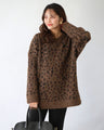 アラフォーのしっくり レオパードゆるニット