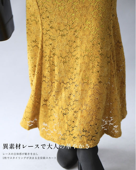 コーデを格上げするベロアレース