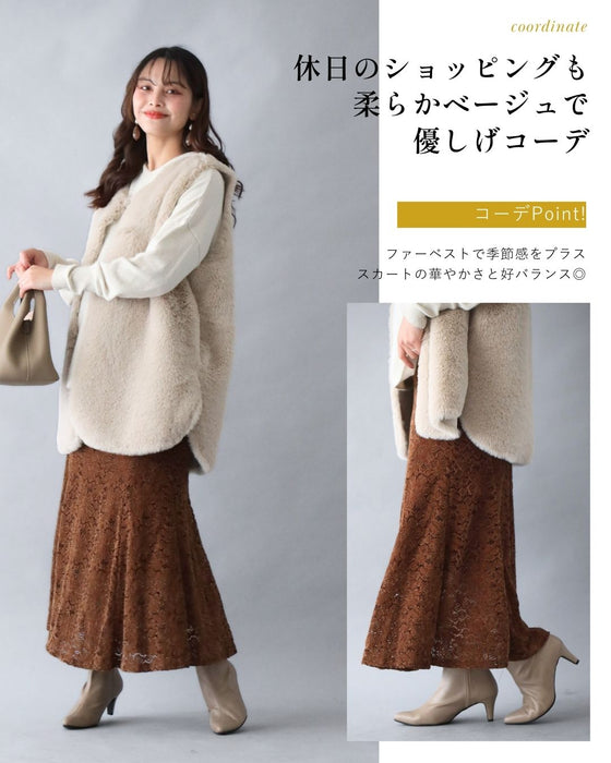 コーデを格上げするベロアレース