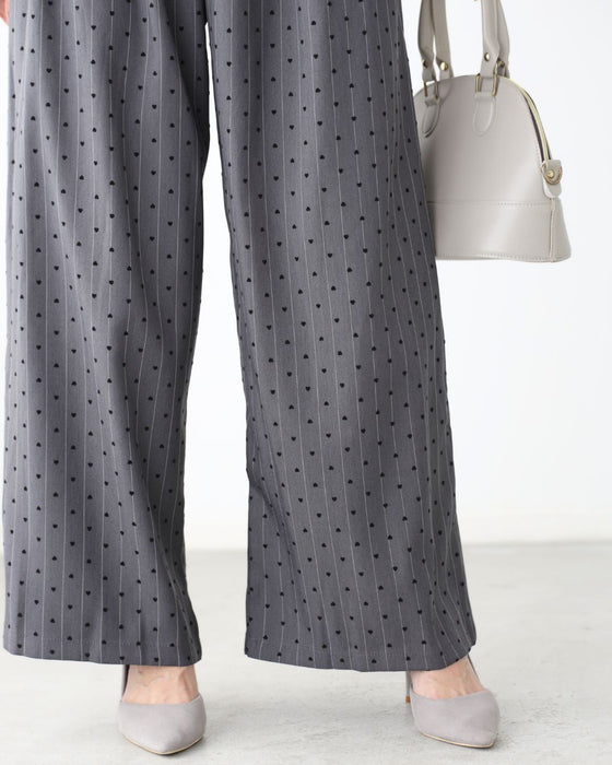 ハート柄ストライプ　大人の遊びパンツ