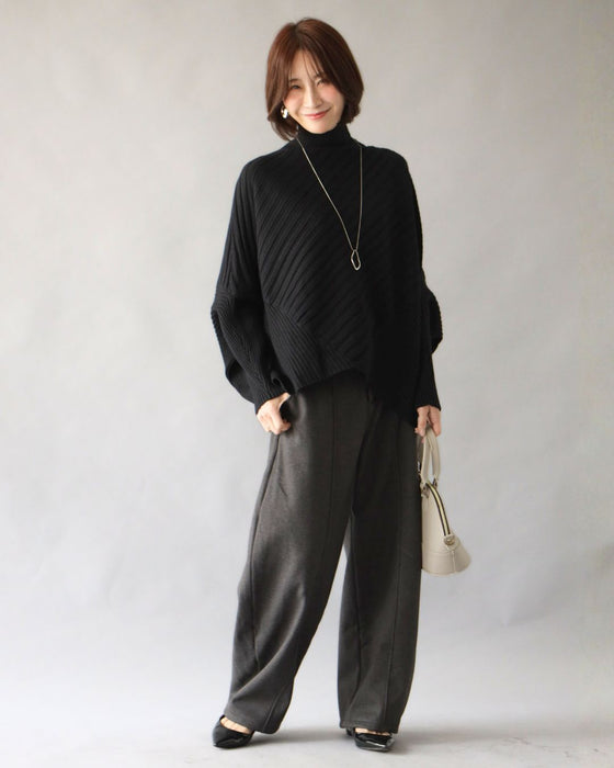 新ワイドの形 足悩み解決 カーブ暖パンツ