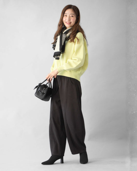 新ワイドの形 足悩み解決 カーブ暖パンツ