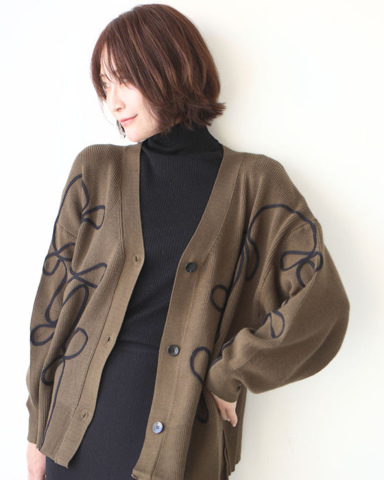 手抜き回避！お出かけ着映え立体リボンカーデ