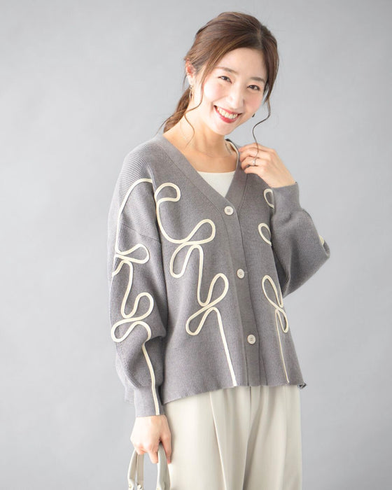 手抜き回避！お出かけ着映え立体リボンカーデ