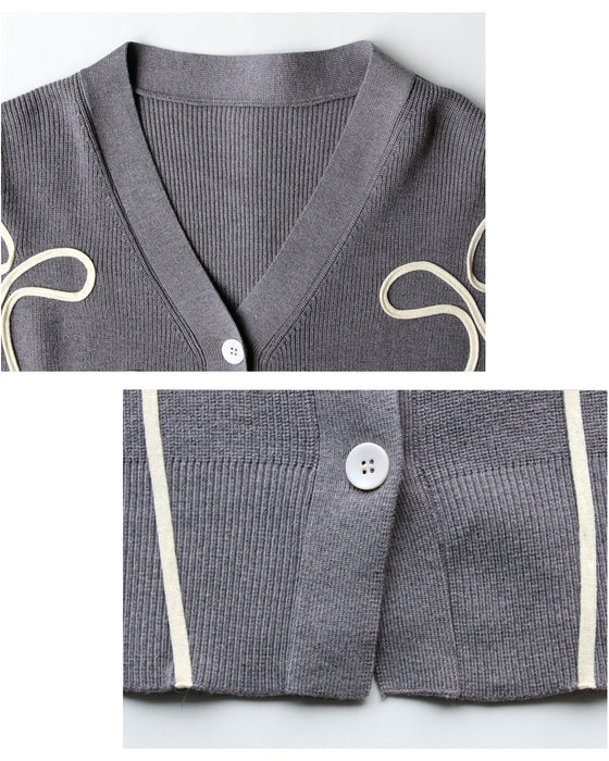 手抜き回避！お出かけ着映え立体リボンカーデ